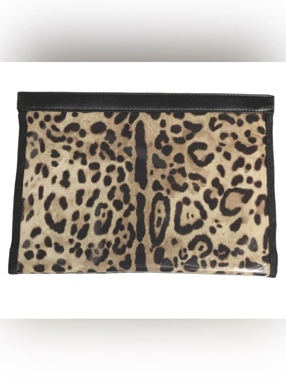 DOLCE & GABBANA Leopard Print Oversized Pouch